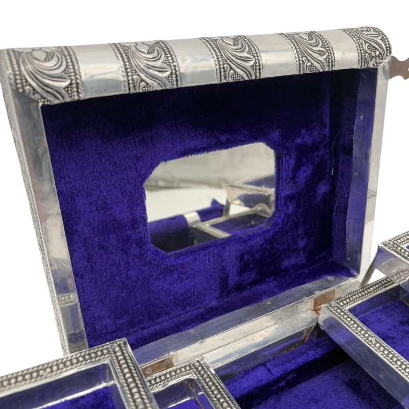 【希少】1970年代　ヴィンテージ　アンティーク　シルバー　ジュエリーボックス イギリス アンティーク ジュエリーボックス 天使 スターリングシルバー