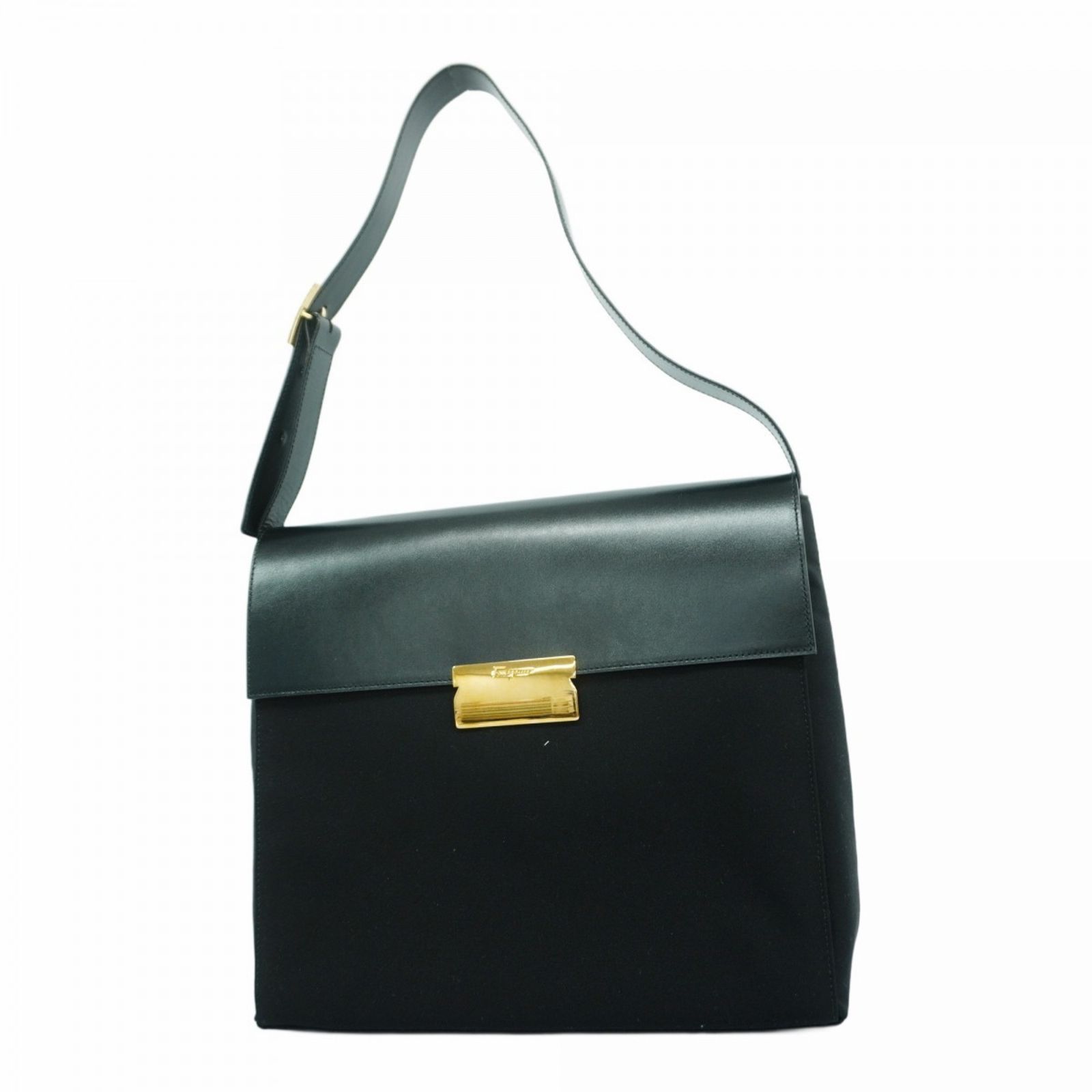 サルヴァトーレ・フェラガモ(Salvatore Ferragamo) サルヴァトーレフェラガモ ショルダーバッグ レザー ナイロン ブラック レディース