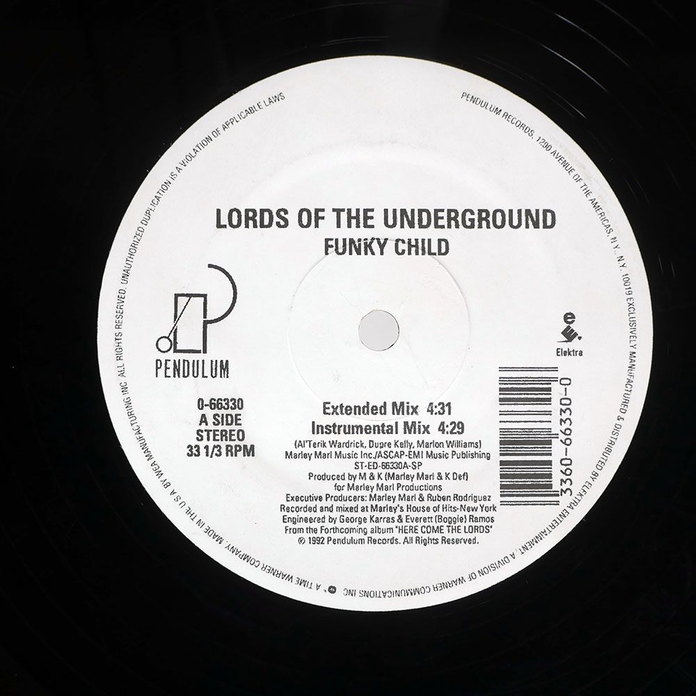 米 US盤 LORDS OF THE UNDERGROUND/FUNKY CHILD/PENDULUM 066330 12