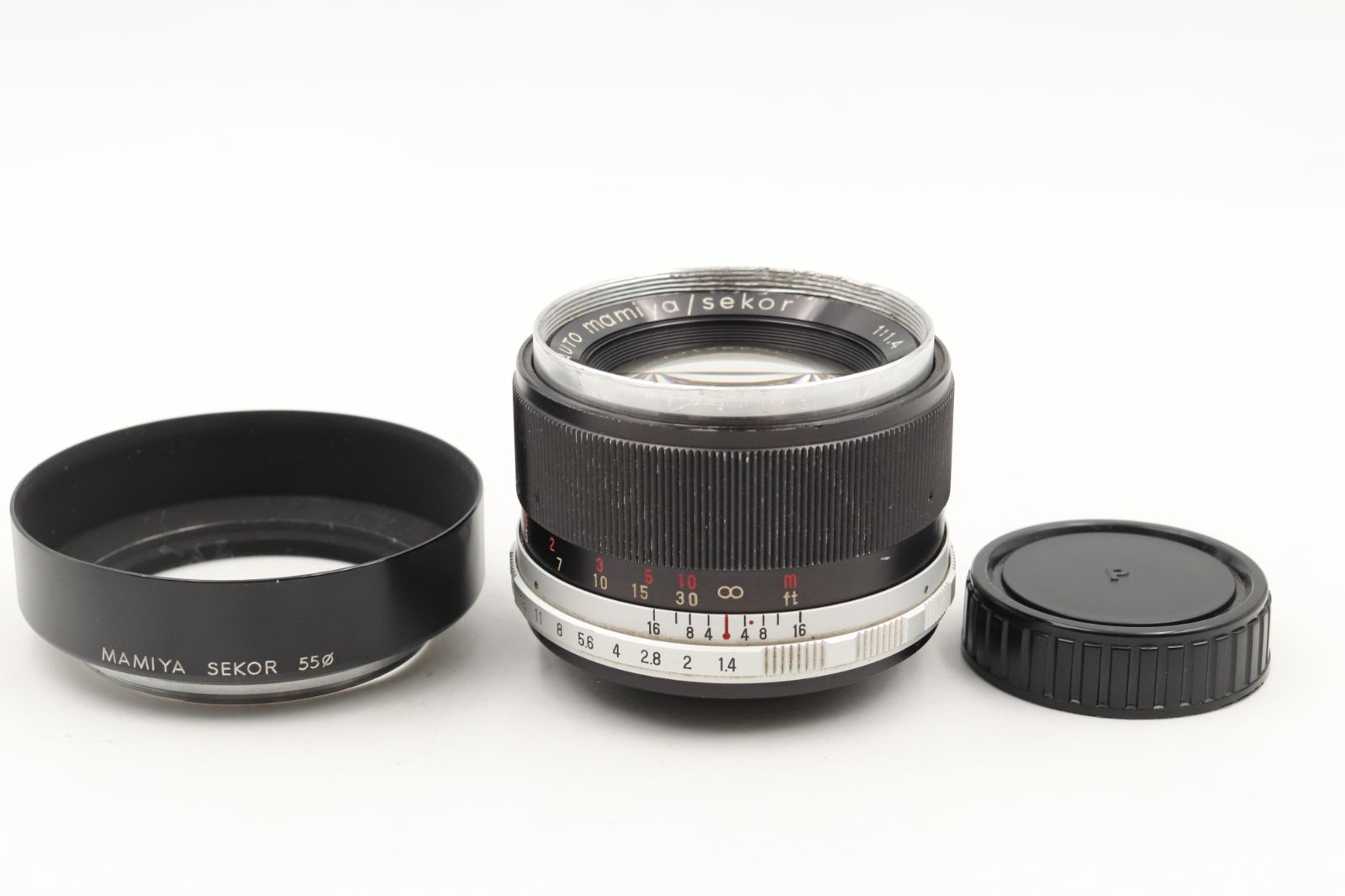 光学美品☆マミヤ mamiya AUTO MAMIYA-SEKOR 55mm f1.4 M42 希少レンズ