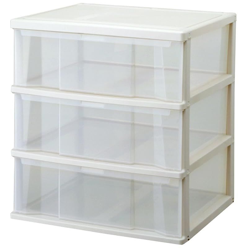 天馬(Tenma) 深い引出しでたっぷり入る収納ケース クローゼット用 日本製 完成品 コスパ 3段 機能面もばっちりな衣装ケース 【完成品】【幅63×奥行53×高さ69cm】 0