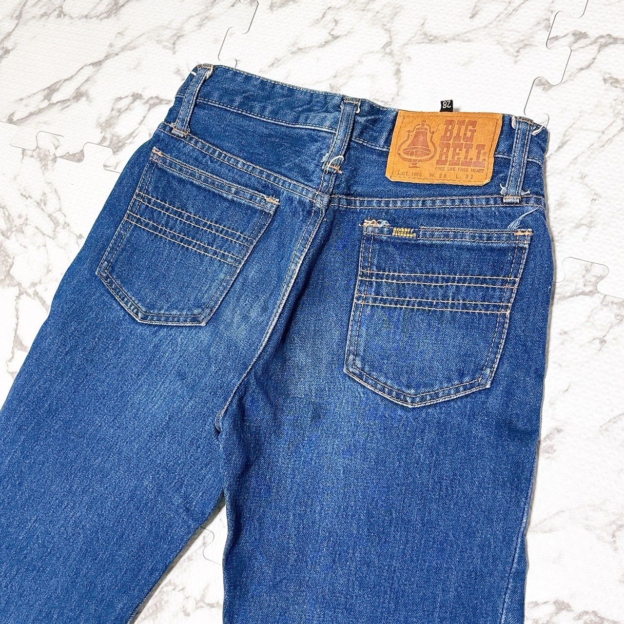 超希少 70S BIG-BELL ビッグベル W28 L32 日本製 100%コットン 国産