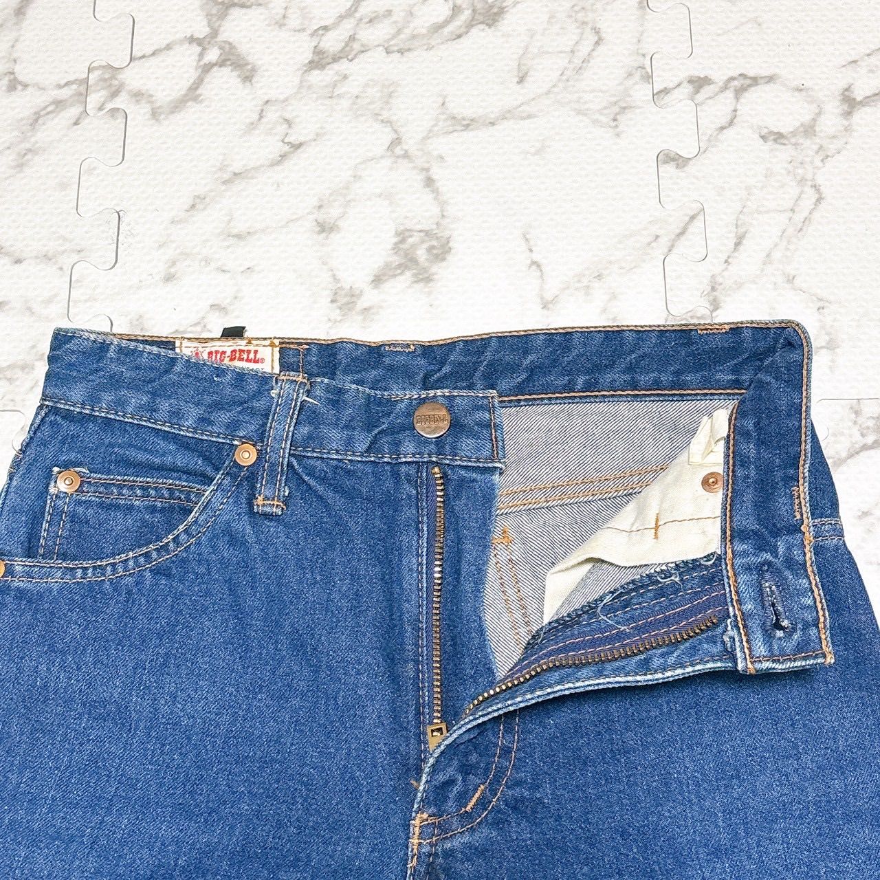 超希少 70S BIG-BELL ビッグベル W28 L32 日本製 100%コットン 国産