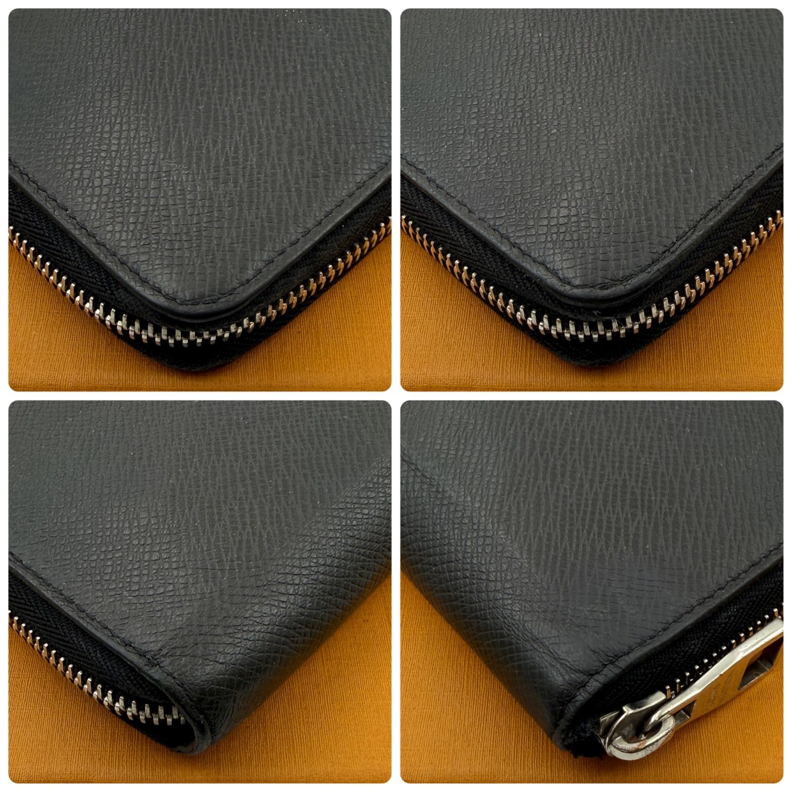 鑑定書付】ルイヴィトン タイガ ジッピーウォレット ヴェルティカル 黒