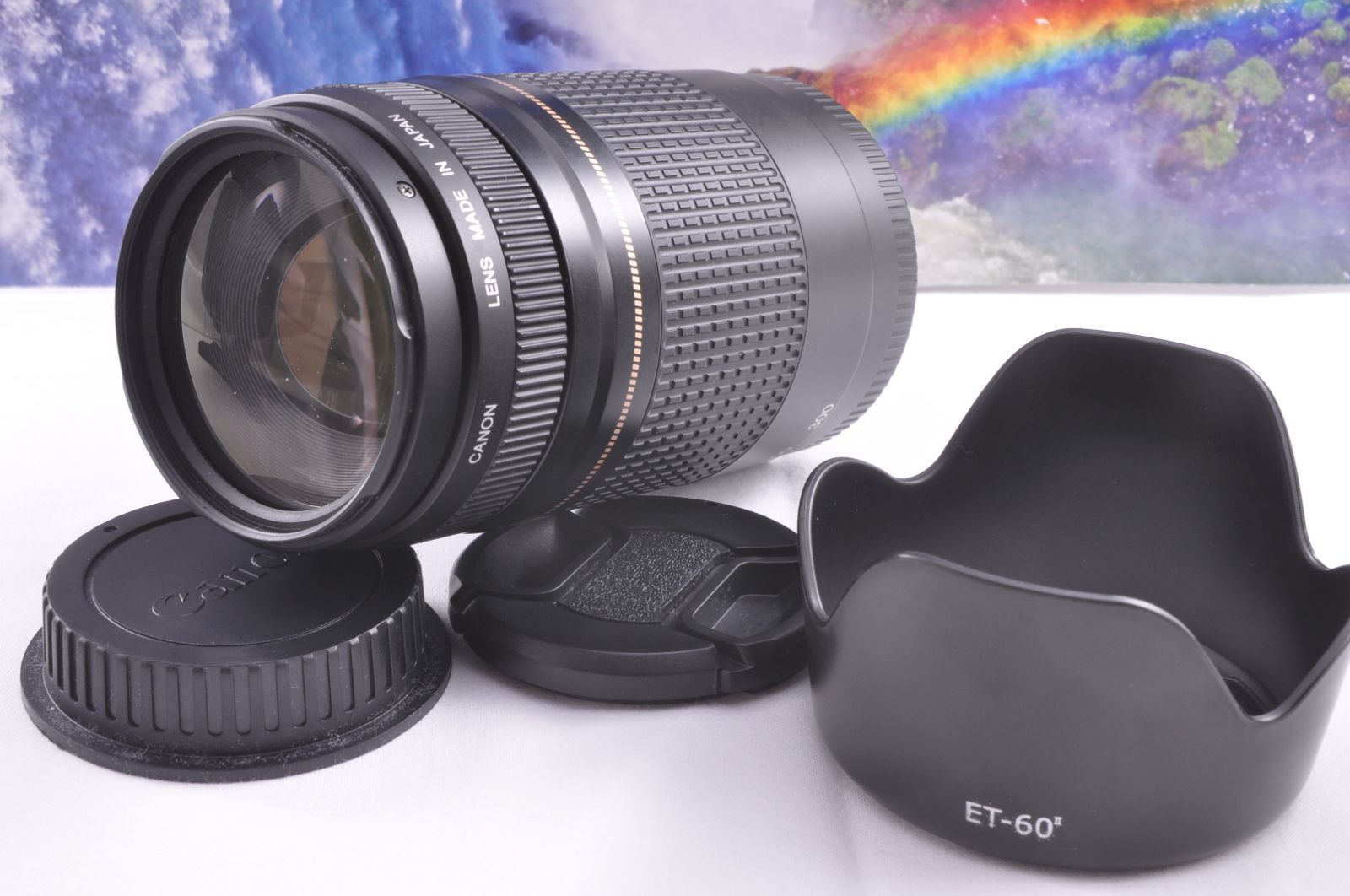 Canon EF 75-300mm F4-5.6 USM 望遠ズームレンズ フード付 キャップ付 