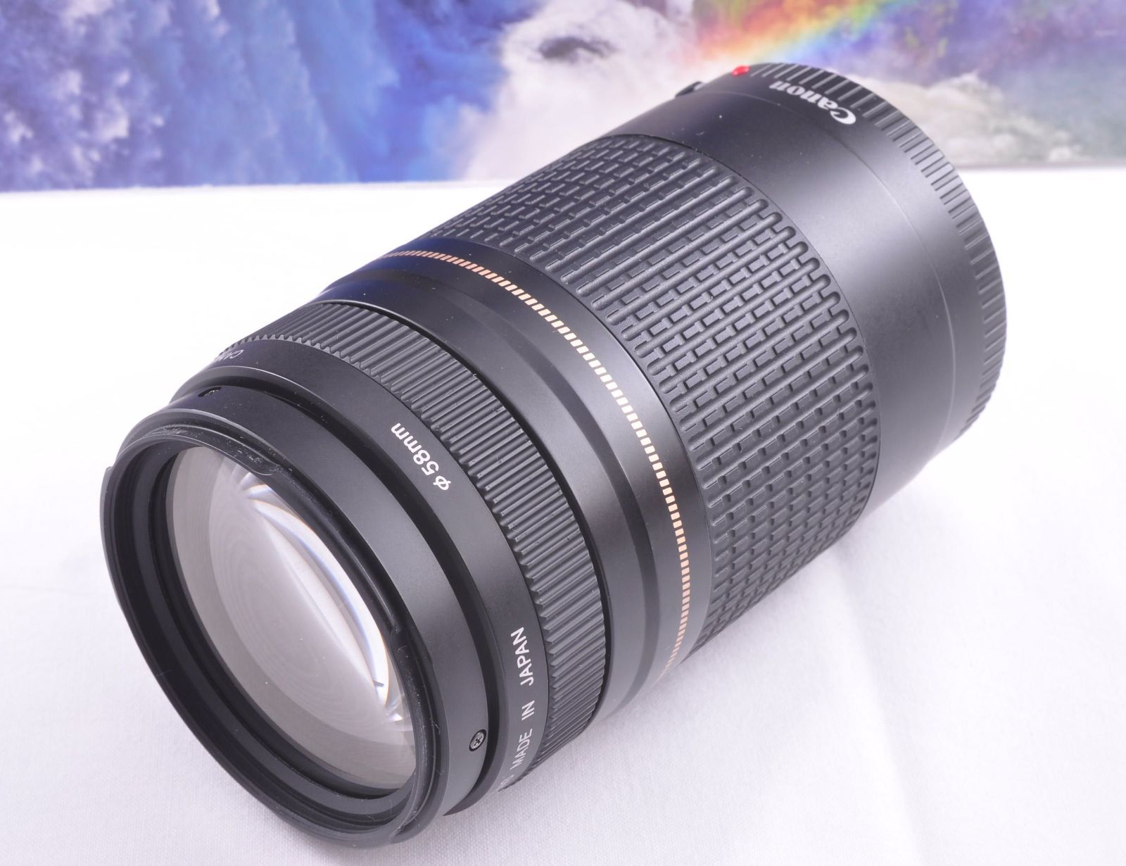 Canon EF 75-300mm F4-5.6 USM 望遠ズームレンズ フード付 キャップ付