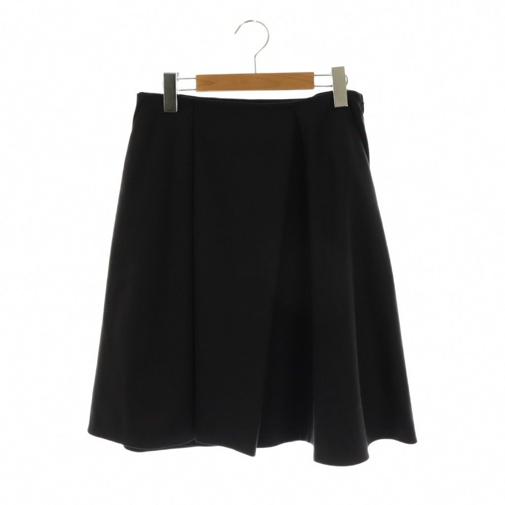 JIL SANDER 黒 ジルサンダー　スカート　フレアスカート　34 新品 ジルサンダー JIL SANDER ネイビー フレアスカート 膝丈 34 黒