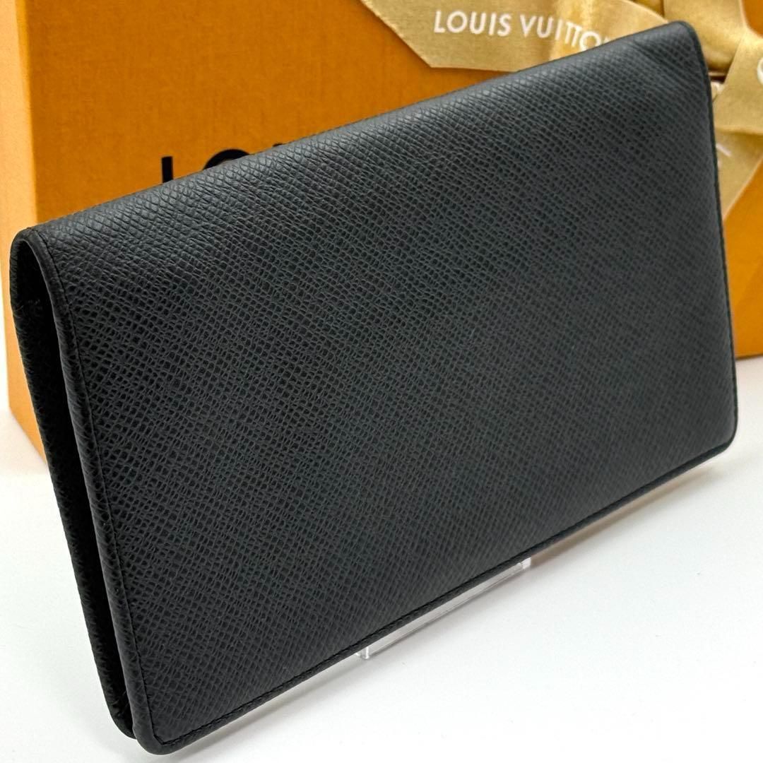 鑑定書付】美品 ルイヴィトン タイガ ポルトフォイユ ブラザ 長財布 黒