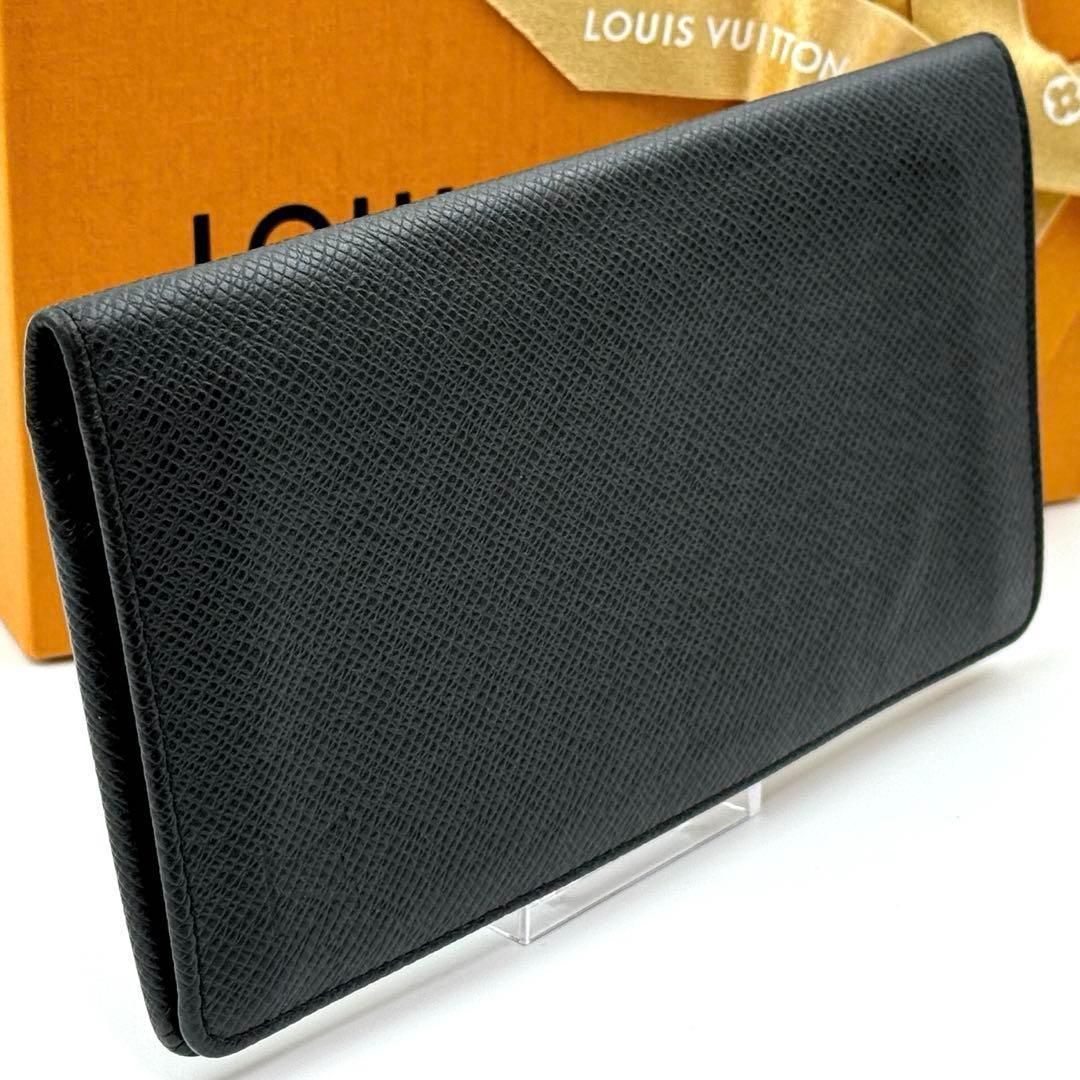 鑑定書付】美品 ルイヴィトン タイガ ポルトフォイユ ブラザ 長財布 黒