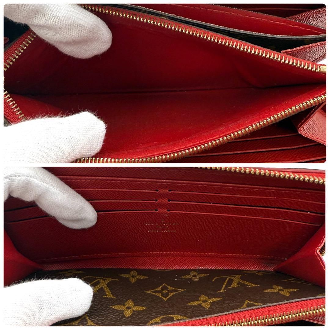 鑑定書付】ルイヴィトン レティーロ 赤 ジッピーウォレット 長財布 極