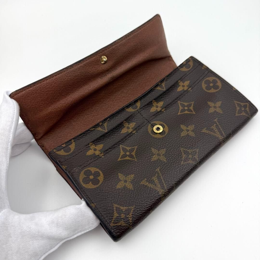 鑑定書付】ルイヴィトン モノグラム ポルトフォイユ サラ 長財布 #136