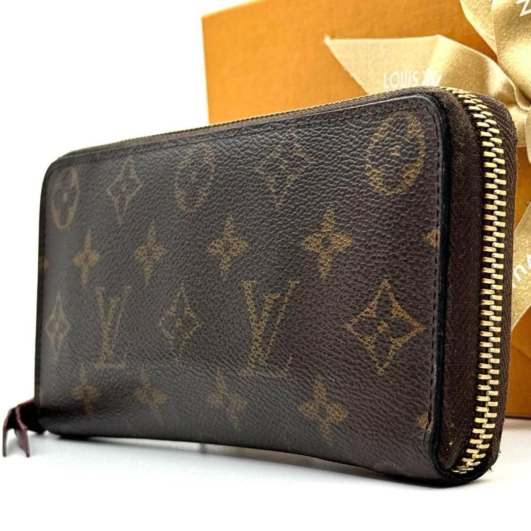 鑑定書付】ルイヴィトン クレマンス モノグラム 長財布 フューシャ 美