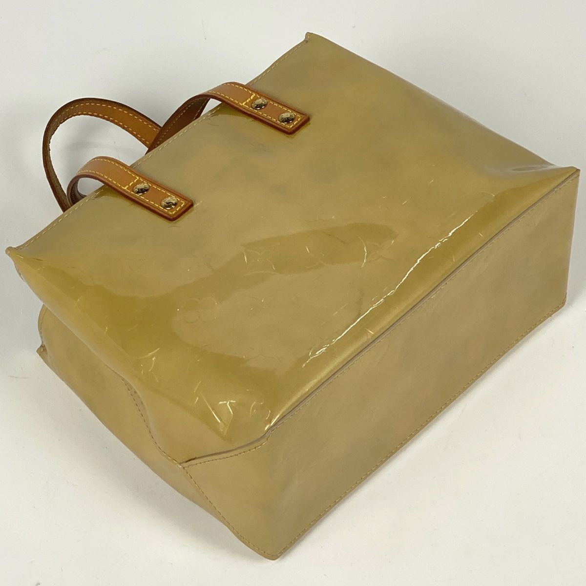 ルイヴィトン　ヴェルニリードPMエナメルハンドバッグ★ベージュ★極美品 ルイヴィトン ヴェルニリードPMエナメルハンドバッグ☆ベージュ☆極美