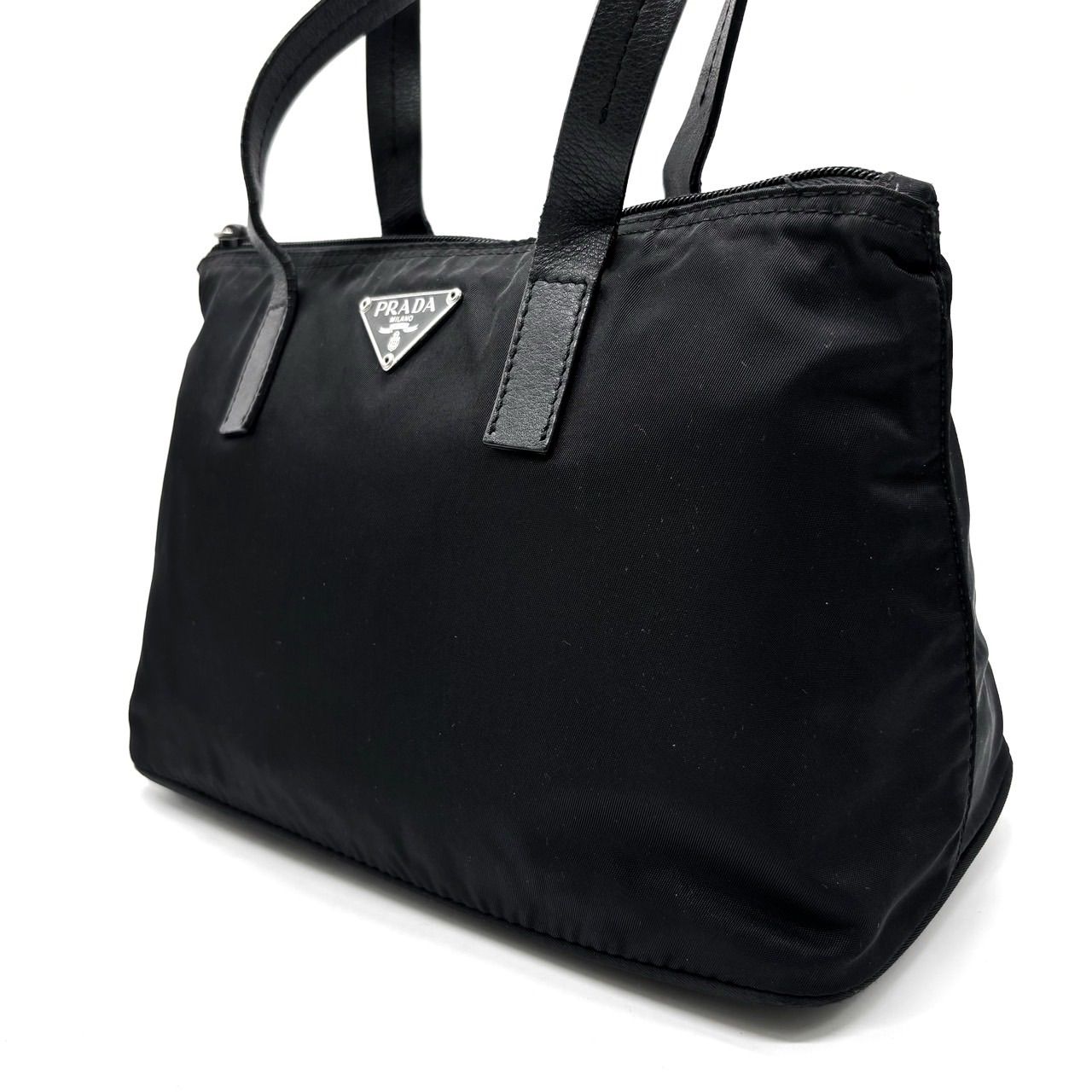 PRADA Nylon Tote Bag Black Unisex Authentic Ladies Men's Handbag