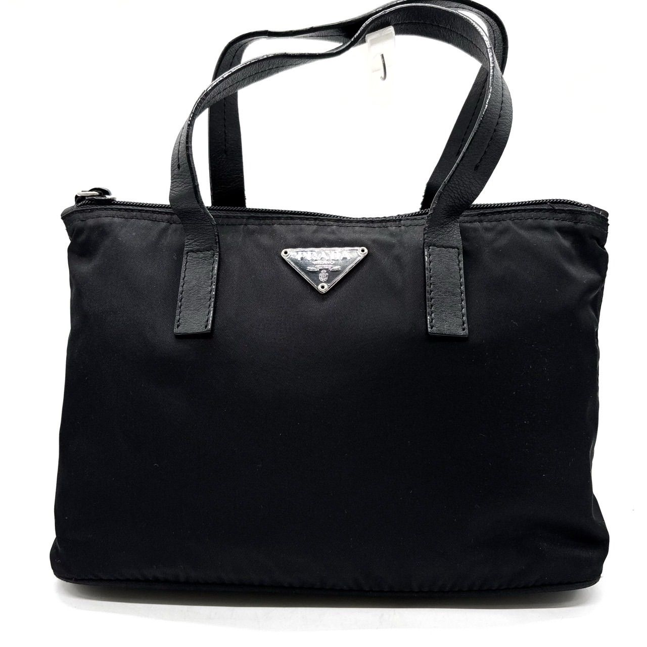 良品】PRADA プラダ 三角プレート ナイロン ハンドバッグ トートバッグ 