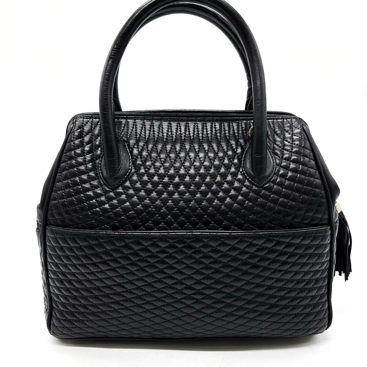 【美品✨️】BALLY キルティング レザー ハンドバッグ ターンロック ブラック 美品✨️】BALLY キルティング レザー ハンドバッグ ターンロック ブラック