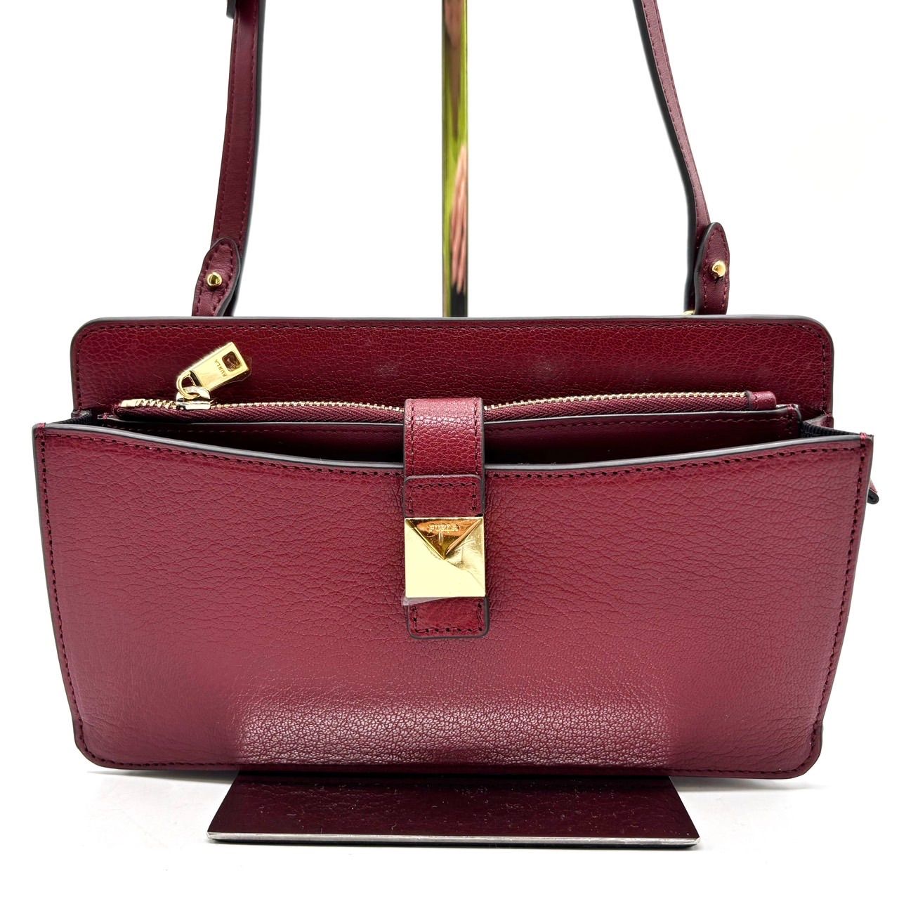 良品】 FURLA フルラ ウォレットショルダーバッグ 財布 ショルダー 