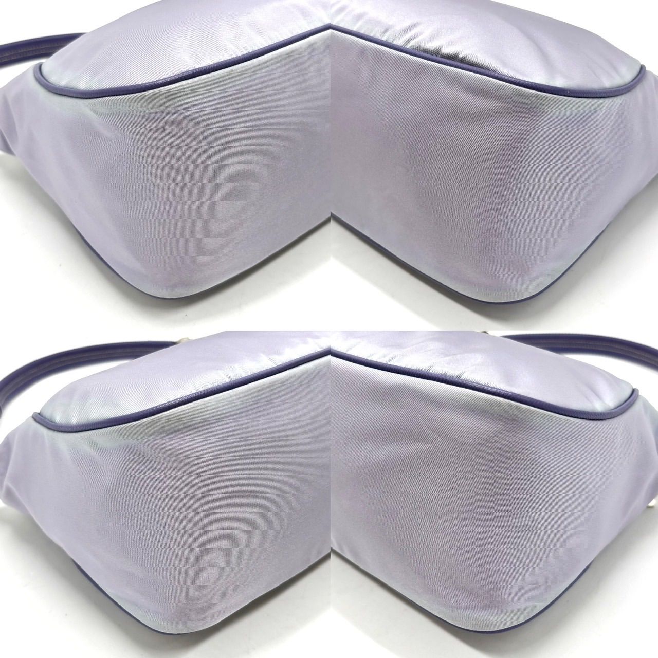 美品☆　プラダ　ハンドバッグ　アクセサリーポーチ　ナイロン　パープル PRADA プラダ アクセサリーポーチ パープル ナイロン ストラップ無し