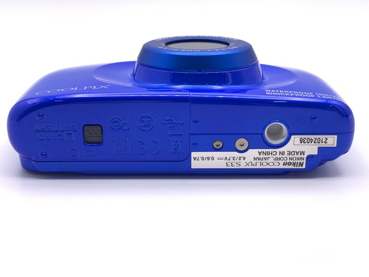 中古】 【並品】 ニコン COOLPIX S33BL ブルー - メルカリ 