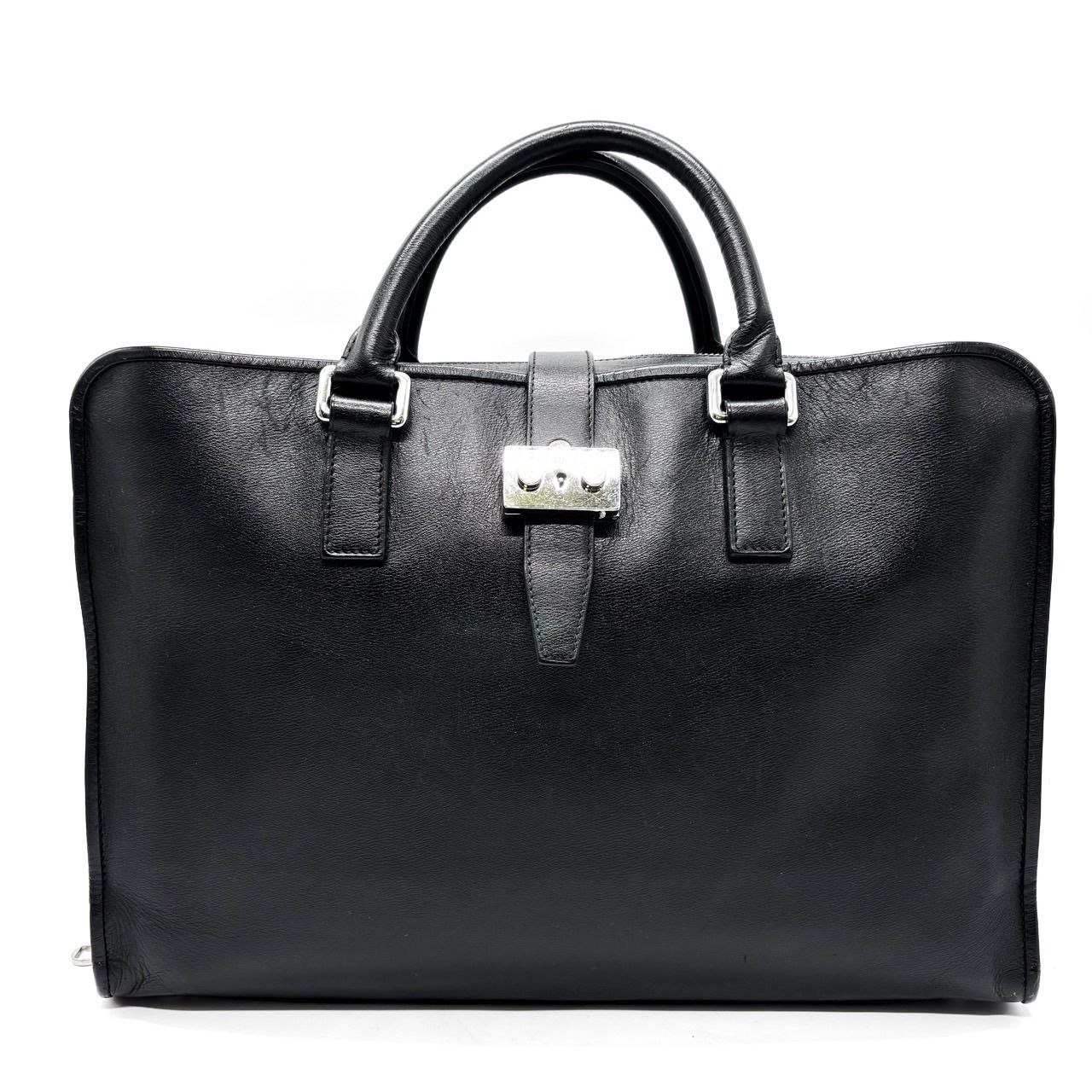✨良品✨ LOEWE ロエベ アナグラム 革 レザー ブリーフケース シボ革