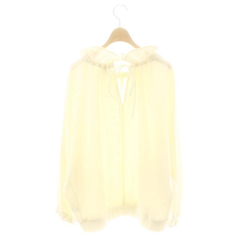 ドゥロワー Drawer 24AW フリルカラーウールジャージーブラウス 2 オフ