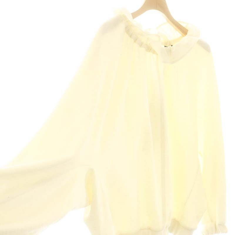 ドゥロワー Drawer 24AW フリルカラーウールジャージーブラウス 2 オフ