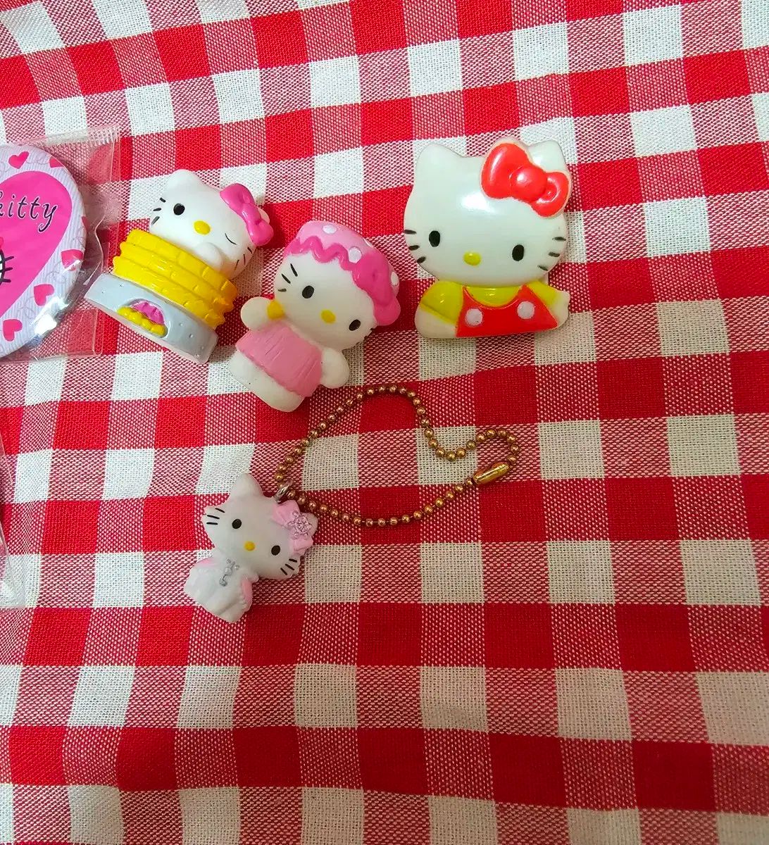 レトロ文具 Sanrio ハローキティ バッジ レトロキティー フィギュア