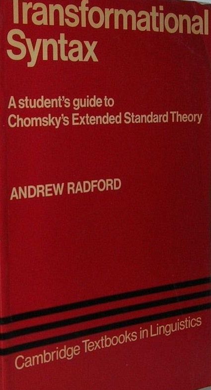 Transformational Syntax (Cambridge Textbooks in Linguistics) Radford ...