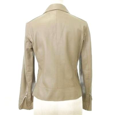 23区 オンワード樫山 ラムレザー ライダース ジャケット ダブル 羊革