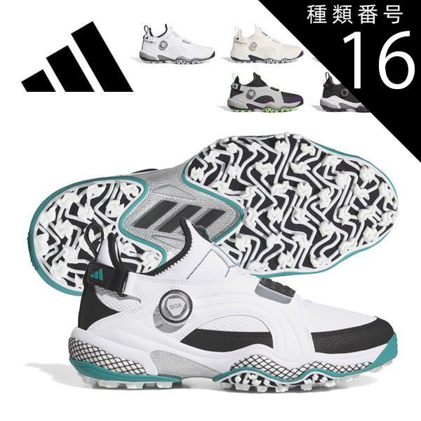 新品adidas ゴルフシューズ 27.0cm BOA ジップ ホワイト ネオン DTC