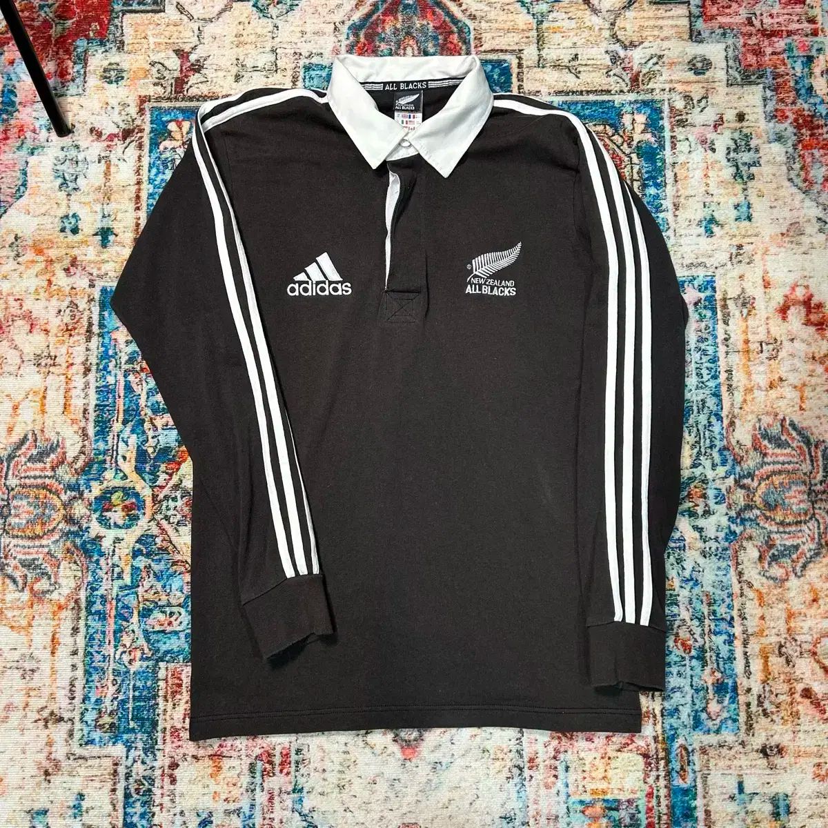 M 00s アディダス ニュージーランド all blacks ラグビーシャツ