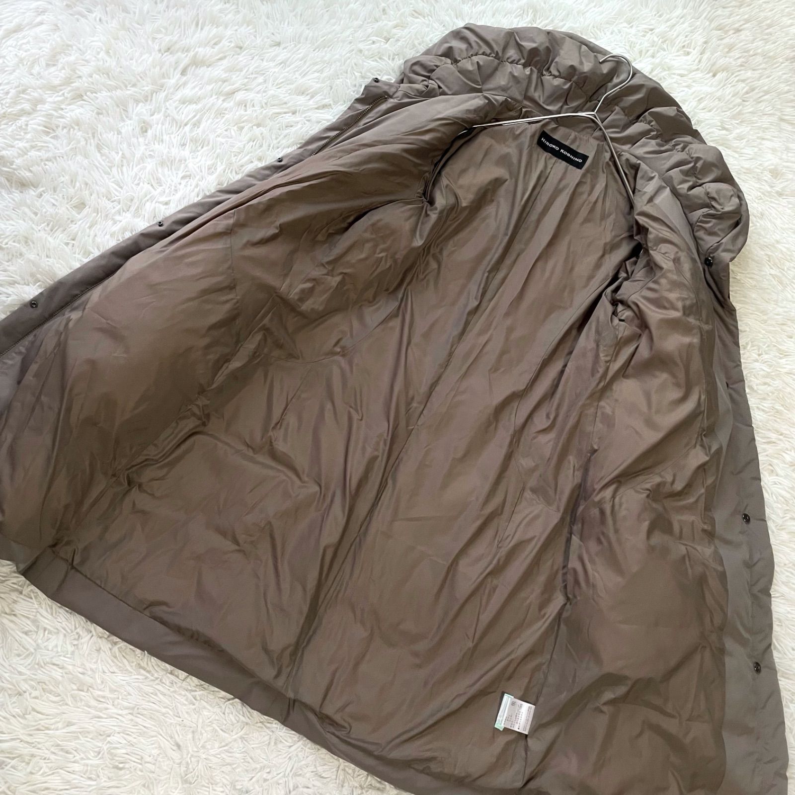 HIROKO KOSHINO ヒロココシノ ニット切り替えダウンコート ロング