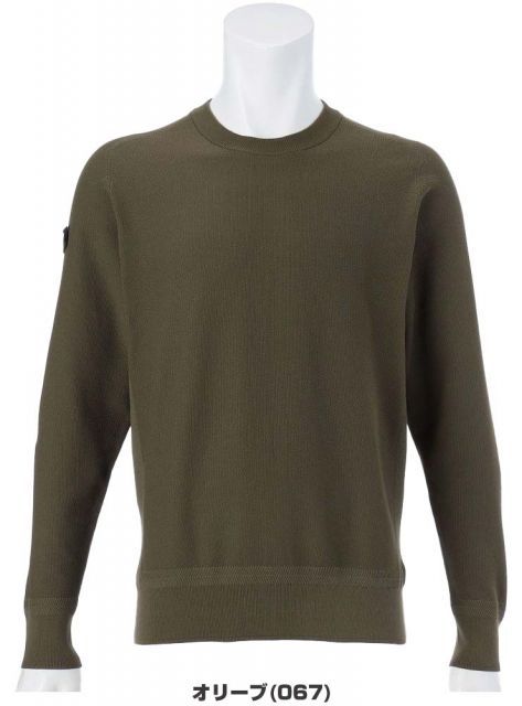 種類8：オリーブ(067)/M ブリーフィング クルーネック ニット セーター