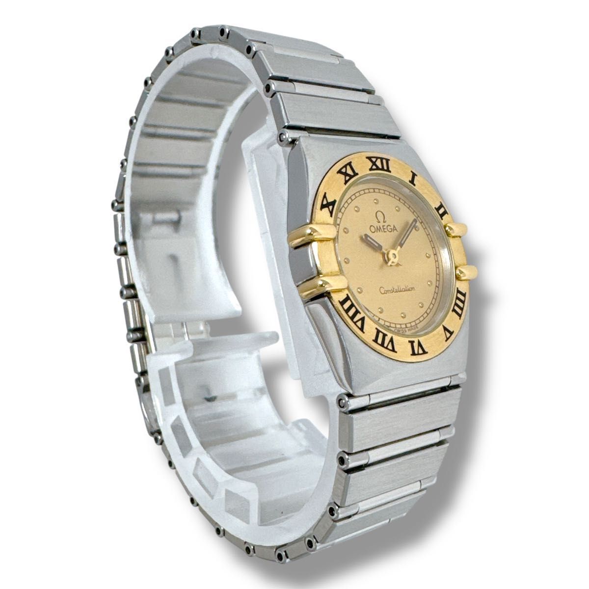 オメガ コンステレーション ミニ K18 コンビ 金 レディース 時計