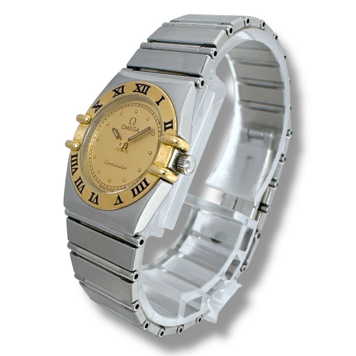 オメガ コンステレーション ミニ K18 コンビ 金 レディース 時計