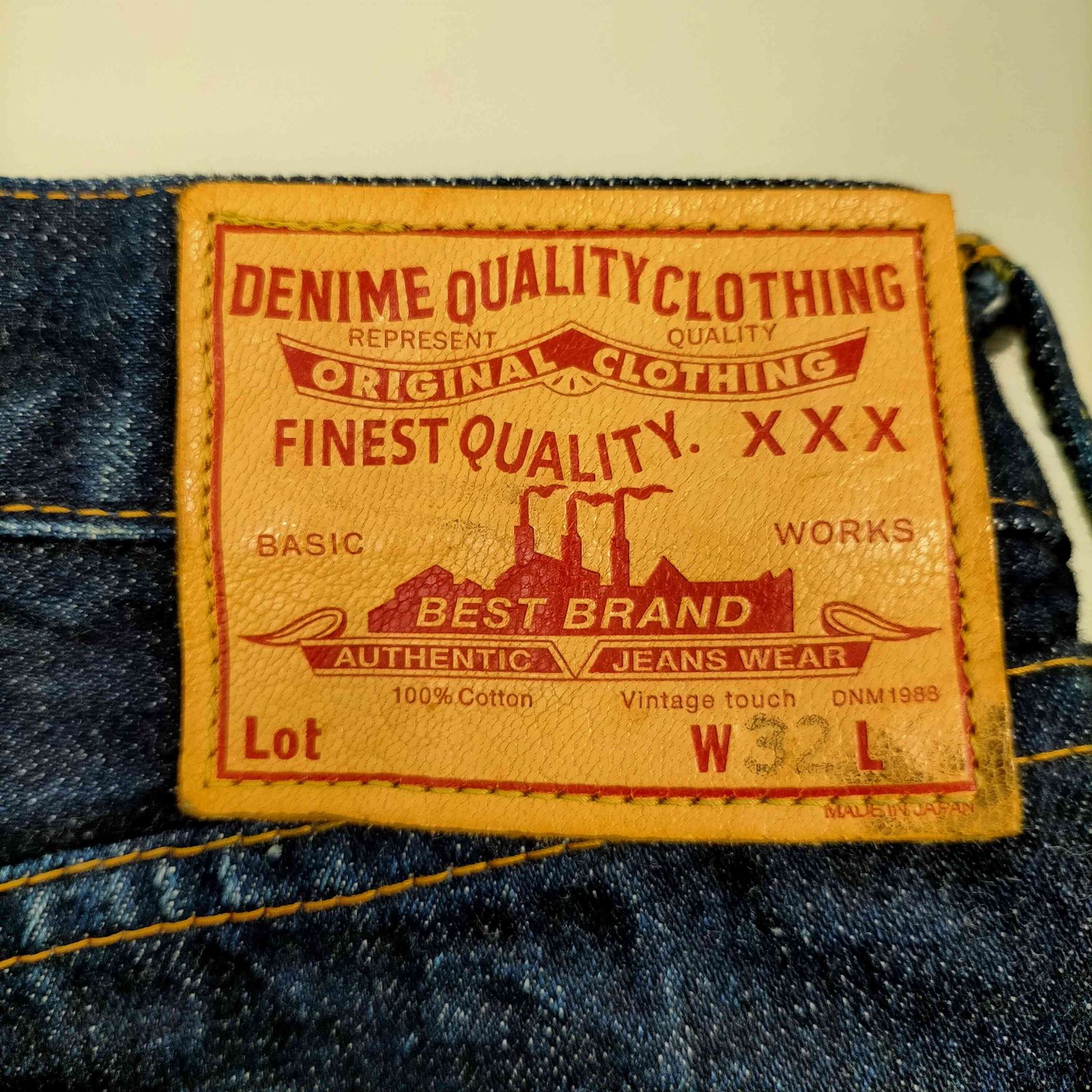 ドゥニーム Denime セルビッジ 赤耳 濃紺 ボタンフライ デニム パンツ
