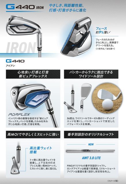 ピン G440 アイアン N.S. PRO 950GH NEO シャフト 単品[＃4、＃5、UW