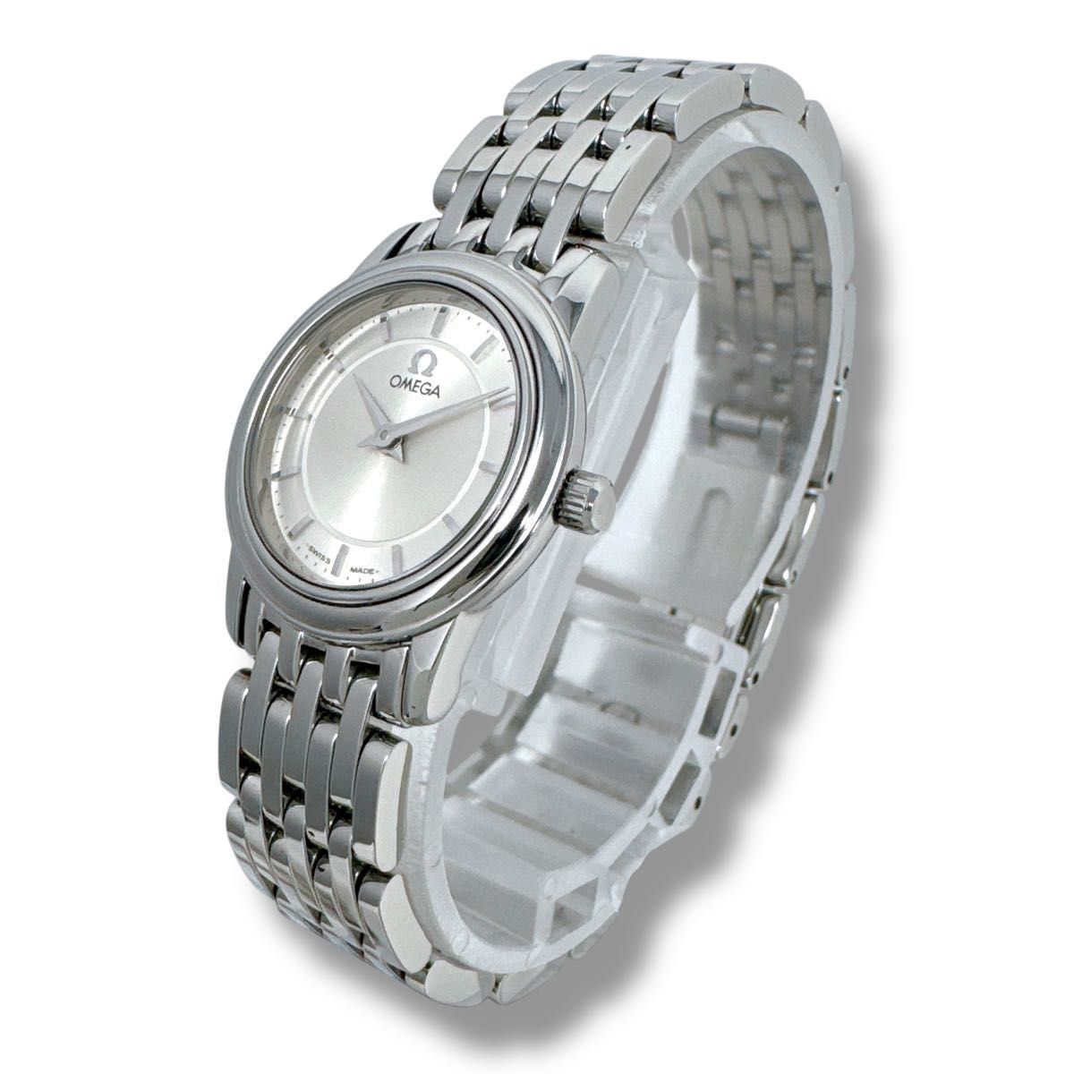 オメガ デビル プレステージ シルバー クォーツ レディース 腕時計