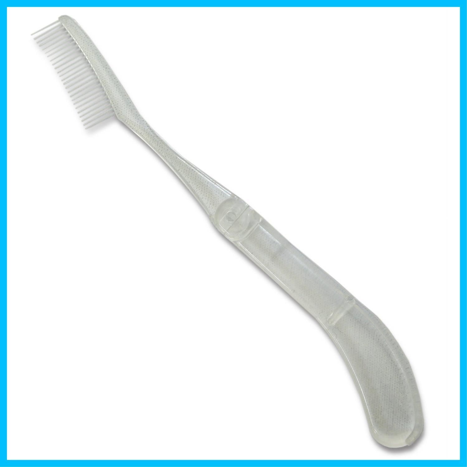 マスカラ-アイブローコーム 折りたたみ式 マスカラダマ取りコーム クリア MK-400 C