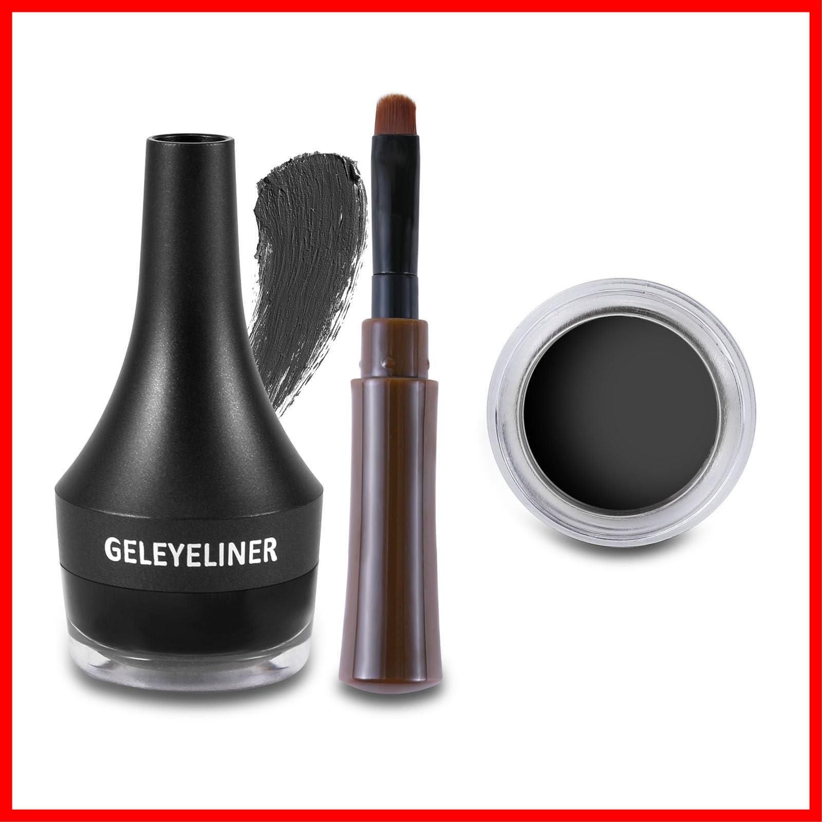 商品 ウォータープルーフ アイメイクアップセット スマッジプルーフ ジェルアイライナー 高発色 速乾性 アイライナー 塗りやすい 長持ち Boobeen ブラック