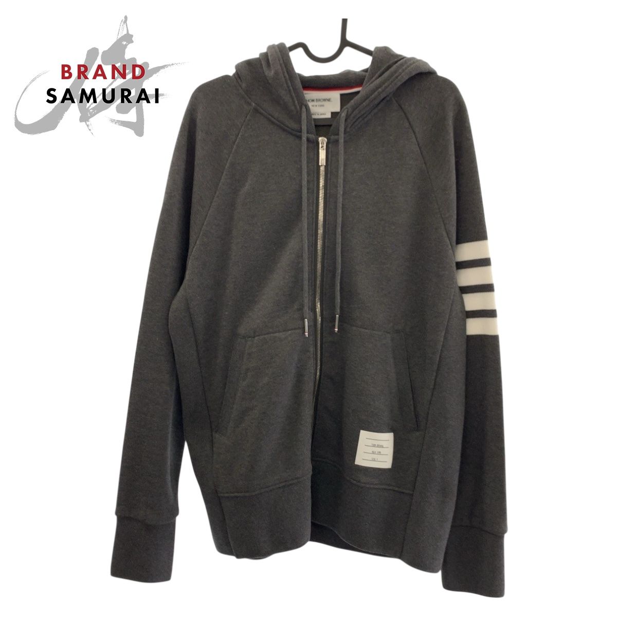 美品 THOM BROWNE トムブラウン Classic Loopback サイズ4 グレー 