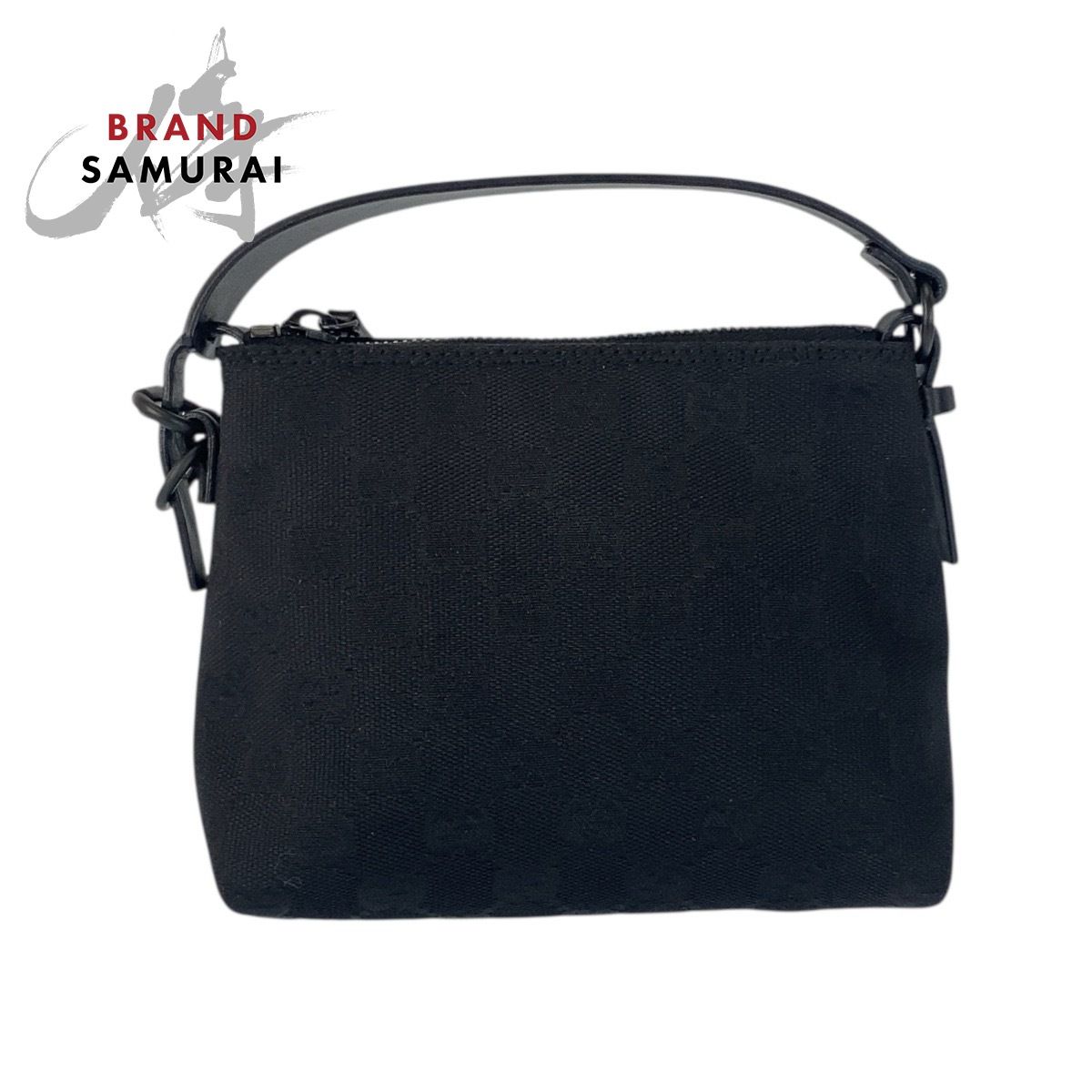 美品 GUCCI グッチ ブラック 黒 GGキャンバス/レザー 101634
