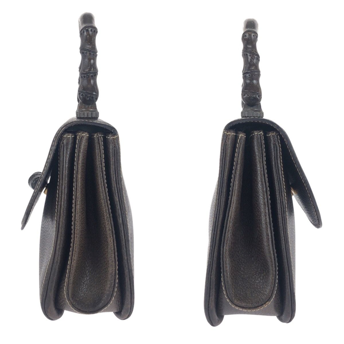 GUCCI グッチ ヴィンテージ オールドグッチ バンブー ブラウン