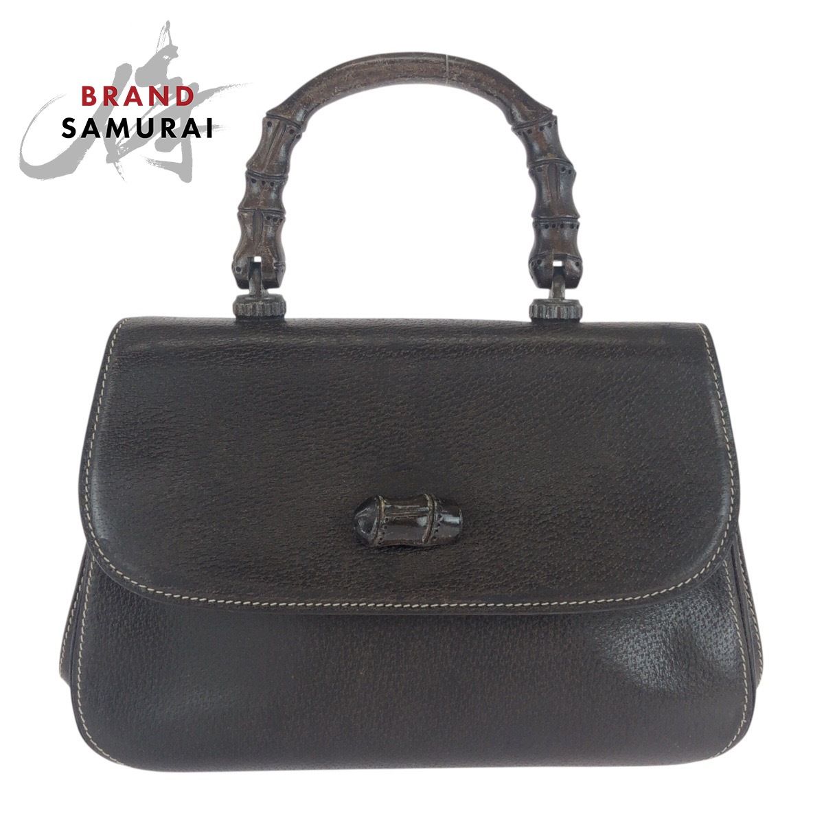 GUCCI グッチ ヴィンテージ オールドグッチ バンブー ブラウン