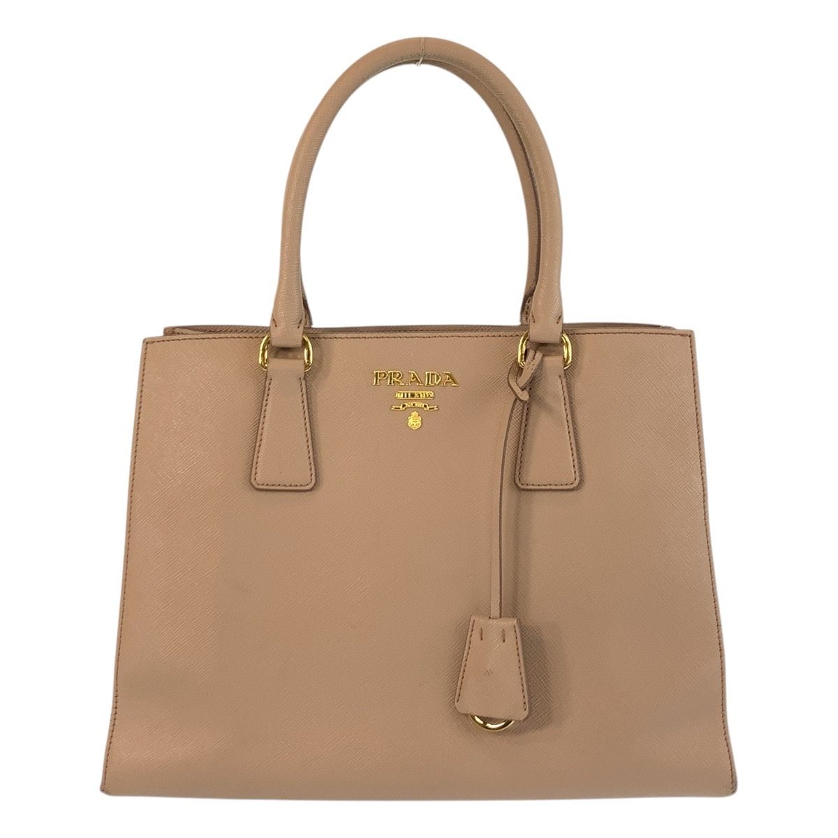 PRADA プラダ サフィアーノ ピンクベージュ ゴールド金具 レザー