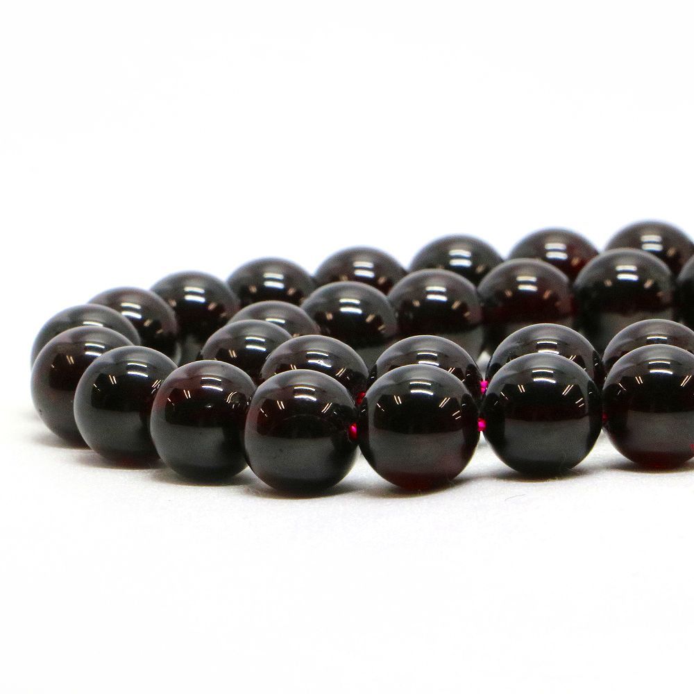 ○1連販売○ガーネット【丸玉】10mm【天然石 ビーズ パワーストーン