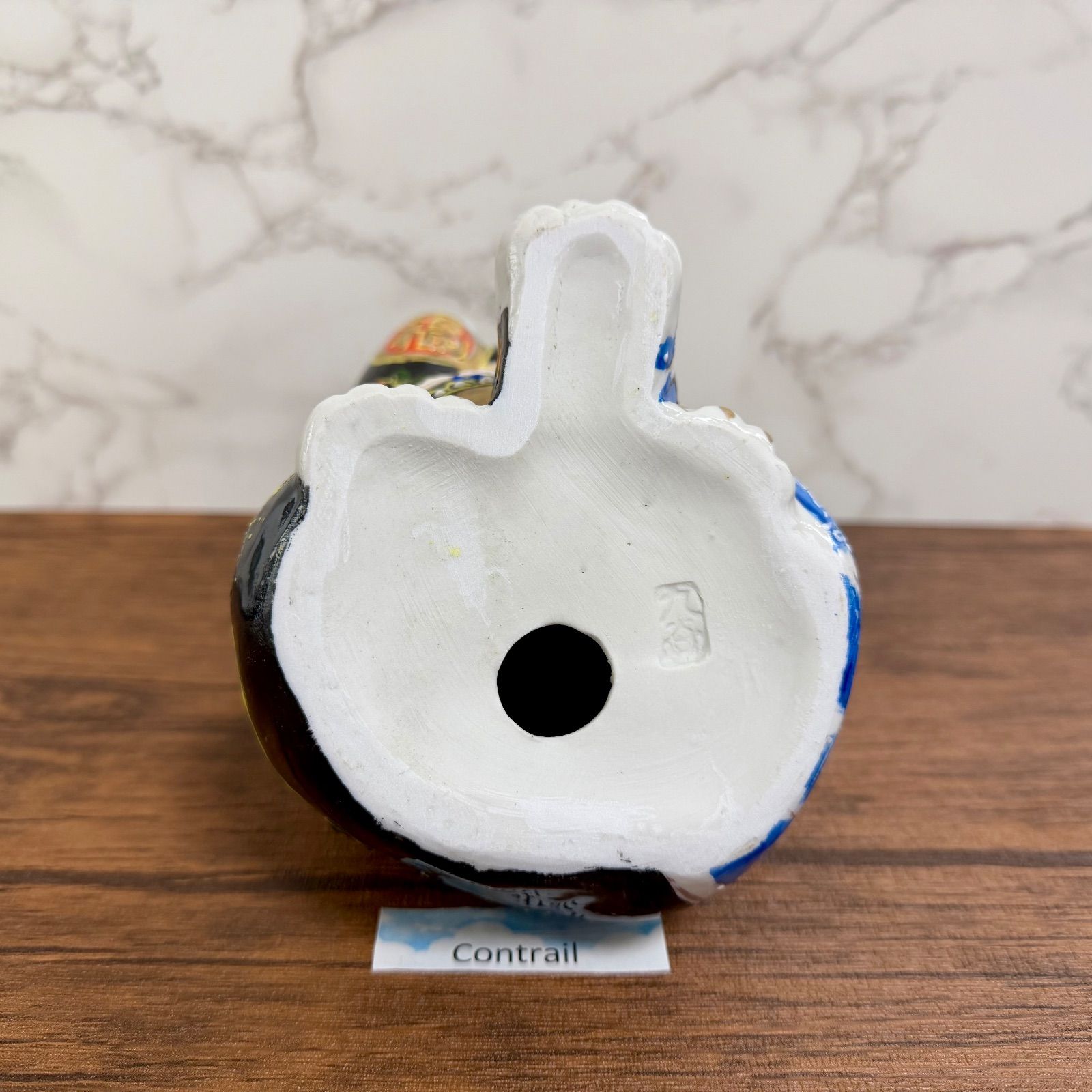 九谷焼】横座り 招き猫 縁起尽くし 5.5号 縁起物 置物 金運 富士山