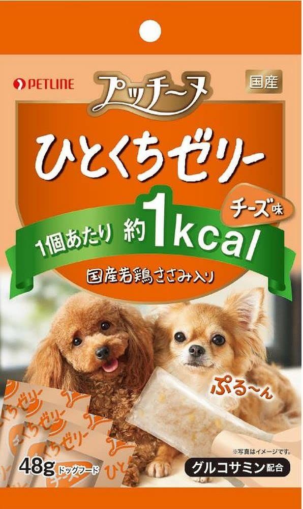 （まとめ買い）ペットライン プッチーヌ ひとくちゼリー 国産若鶏ささみ入りチーズ味 48g 犬用おやつ 【×18】