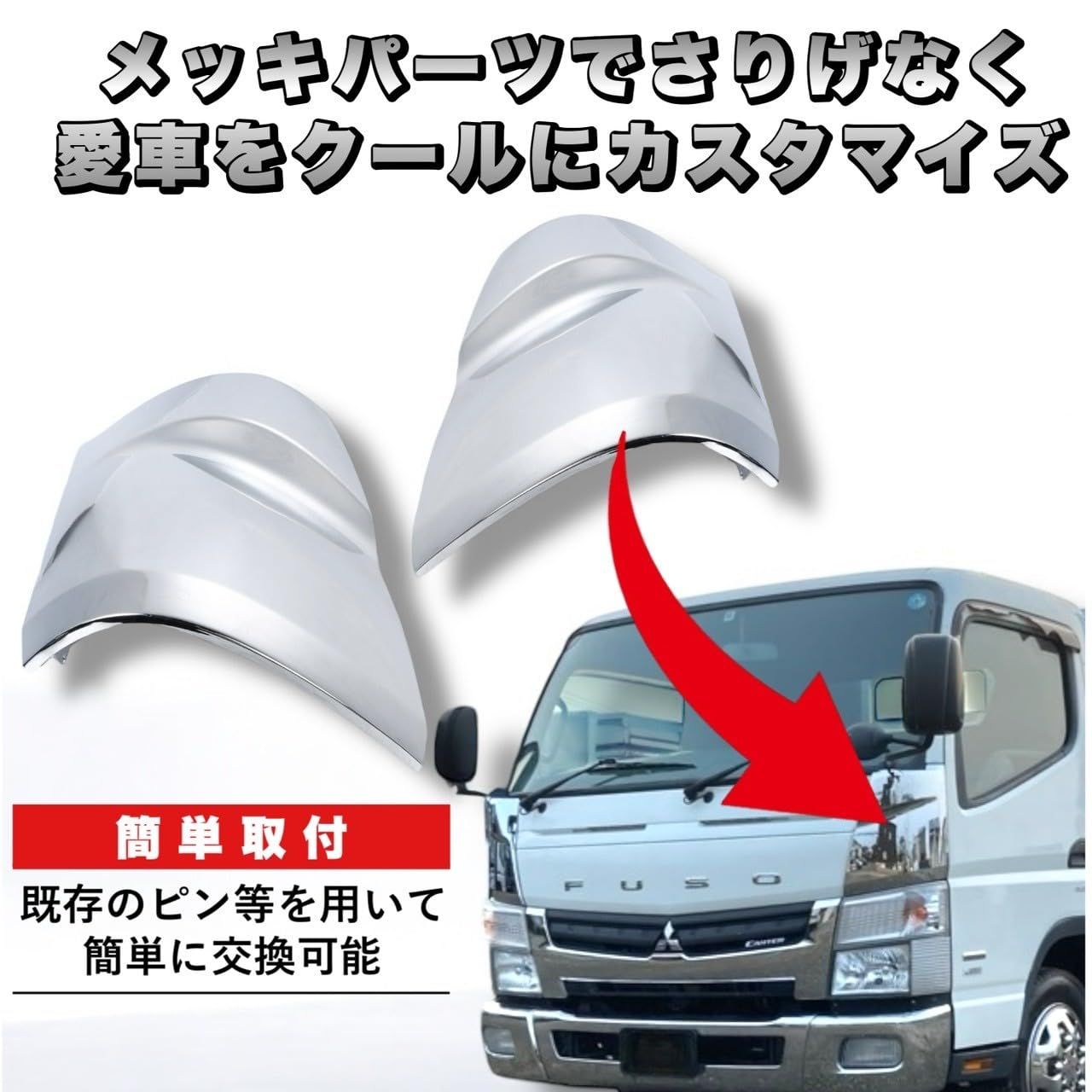 Kanoan 三菱ふそう ブルーテック キャンター 用 コーナーパネル カバー