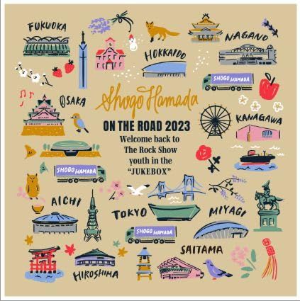 浜田省吾 （はまだしょうご）ON THE ROAD 2023 グッズ バンダナ - メルカリ